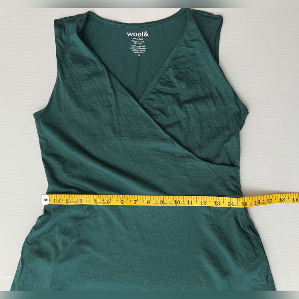 Wool& Isabelle Women's Green Wrap Dress - M - Picture 10 of 11